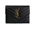Saint Laurent Quilted Passport Wallet, front view